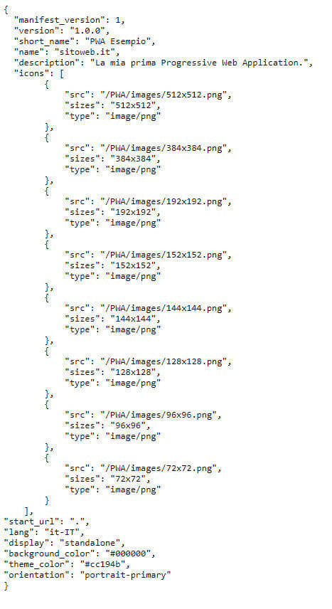 Un fattore SEO secondario da verificare: Manifest.json per una PWA