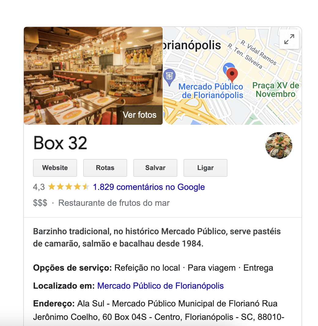 pacote seo local google one box