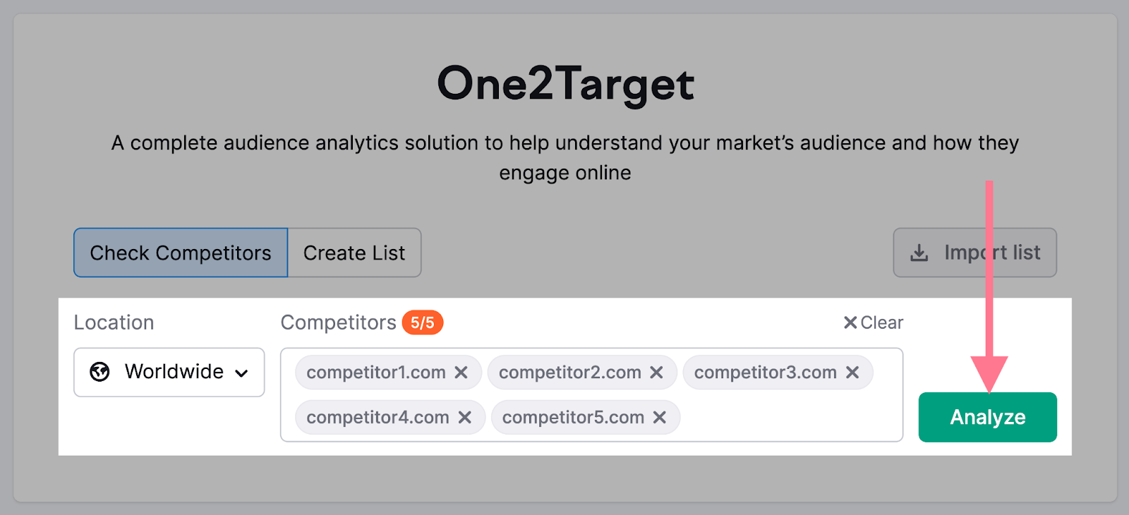 One2Target tool