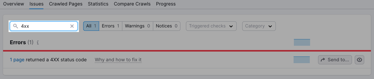 checking for 4xx errors tract  migration checklist