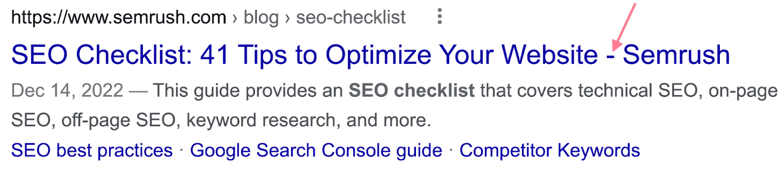 title separator in SERP snippet