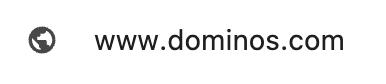 "www.dominos.com" URL