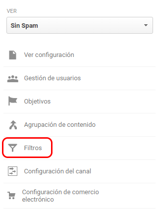 Cómo crear filtros en una vista de Analytics