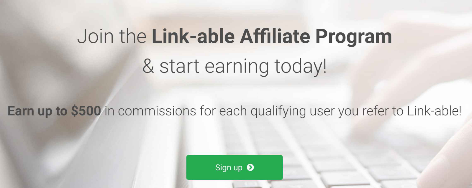 Link-able Affiliate Program header