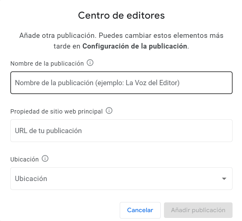 centro de editores google news