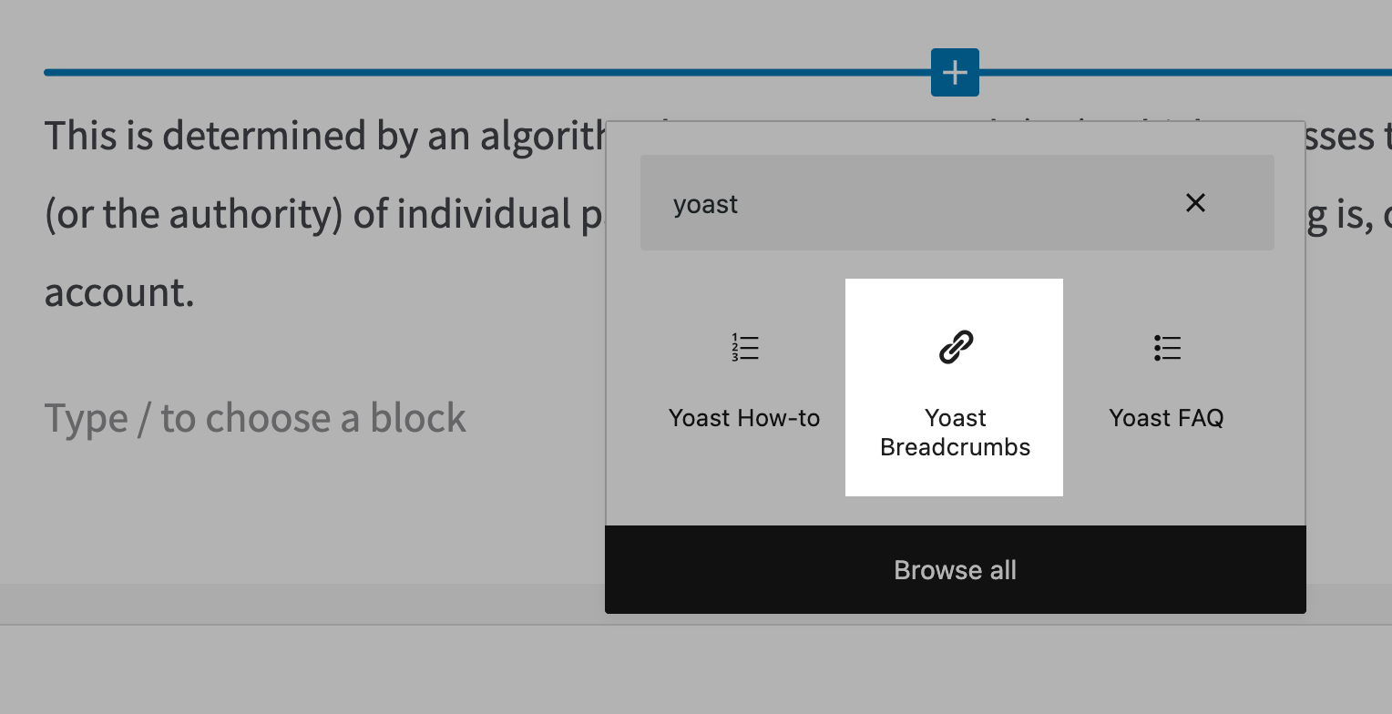 Yoast Breadcrumbs