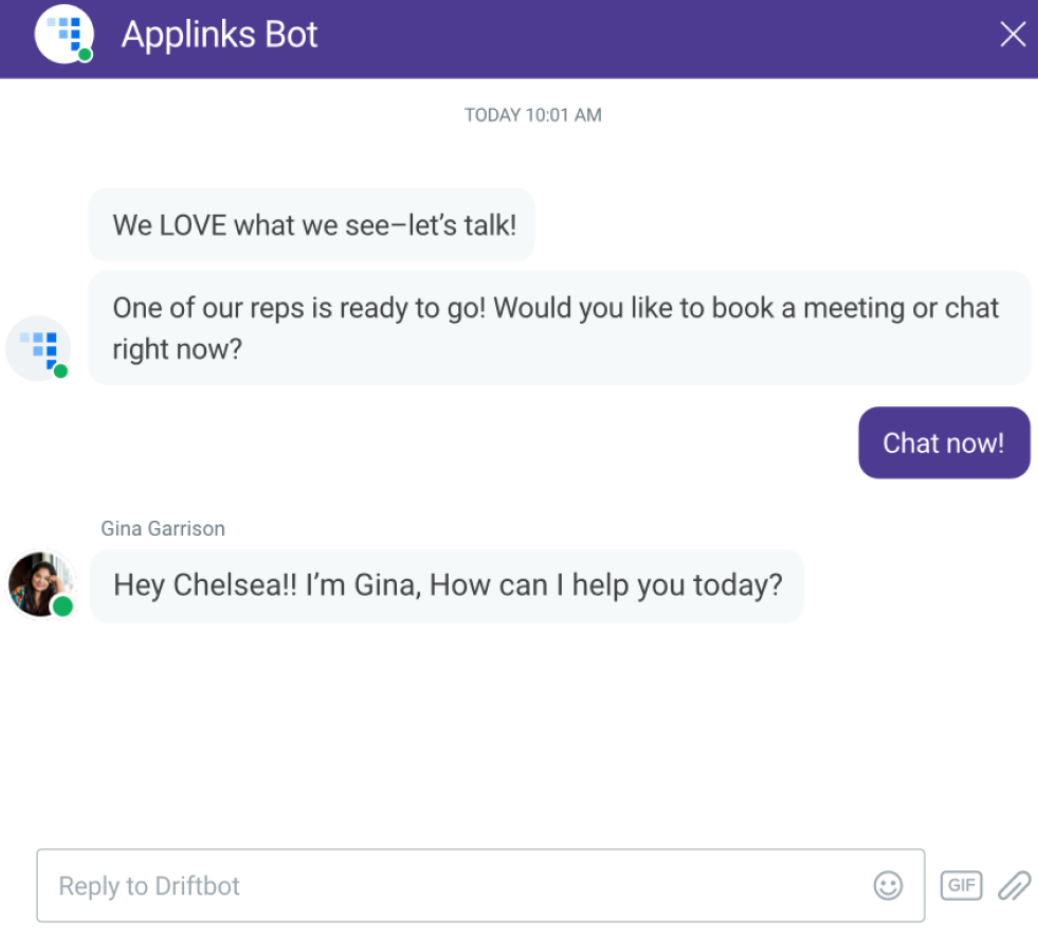 Drift’s AI-powered chatbot