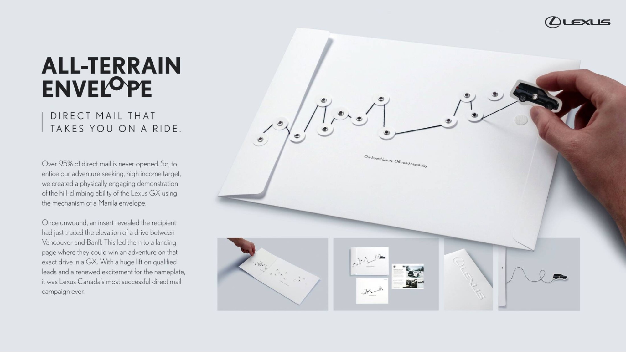 Lexus Canada's all-terrain envelope campaign