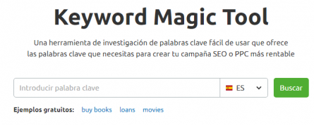 Qué es SEO - Acceso a Keyword Magic Tool de SEMrush