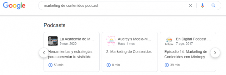 Qué es SEO - Podcasts ejemplo marketing de contenidos