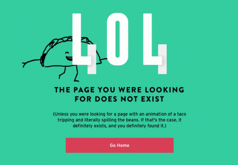 Taco Bell 404 page