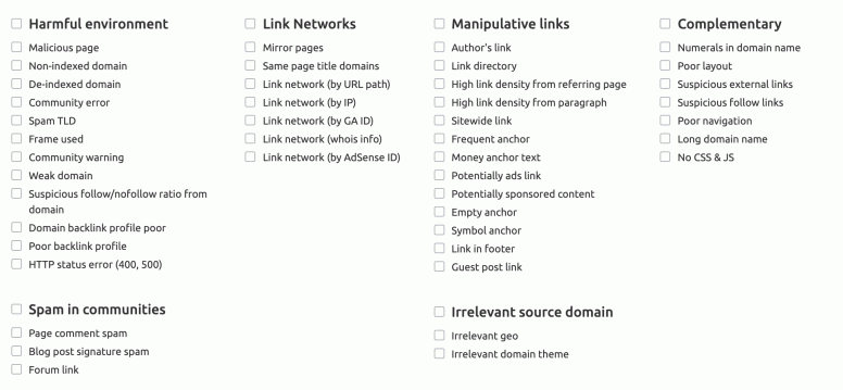 SEMrush Link Network Audit