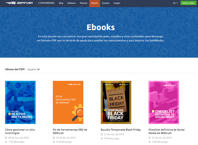 Qué es SEO - E-books ejemplo