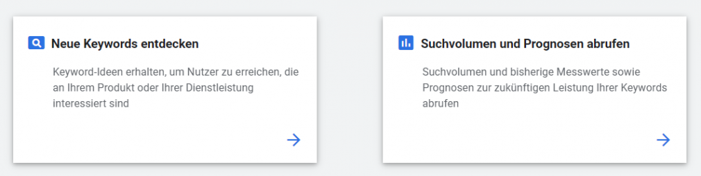 Google Ads Keyword-Planer: Neue Keywords entdecken