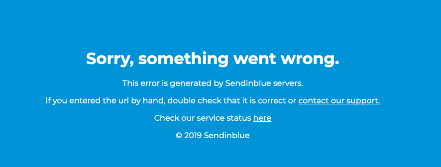 SendinBlue 404 page
