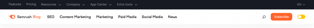 Semrush.com searchbar