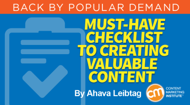 Must-Have Checklist To Creating Valuable Content