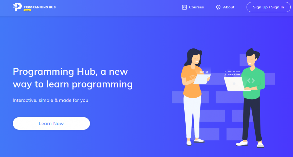 programming hub home page