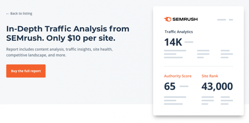 traffic analysis semrush