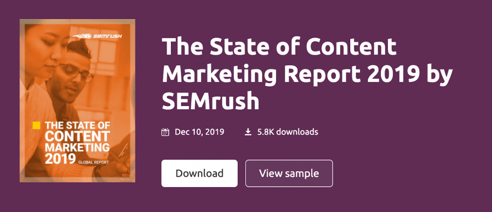 state of content marketing semrush