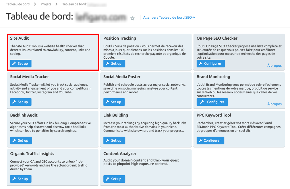 projet audit de site