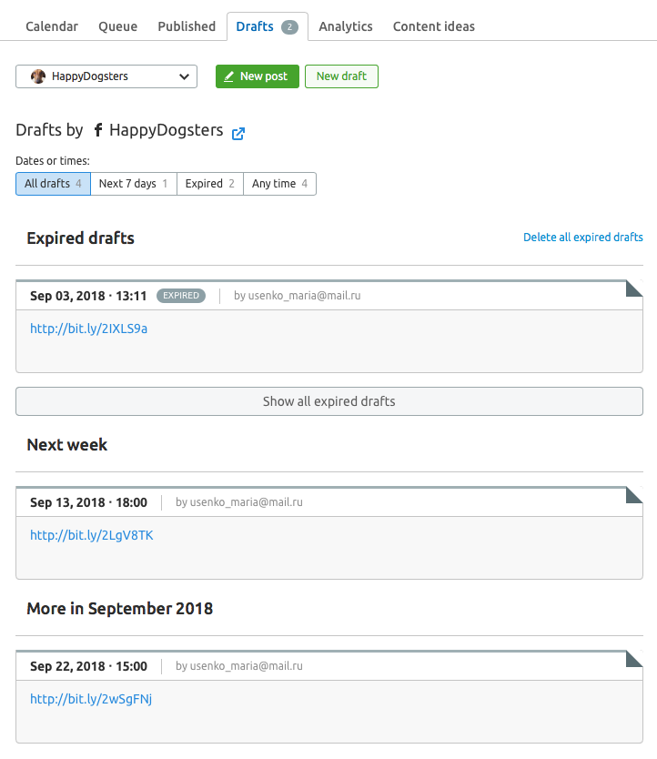 smm poster drafts semrush