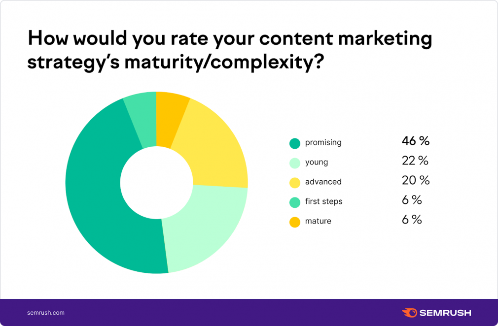 How would you rate your content marketing strategy's maturity?