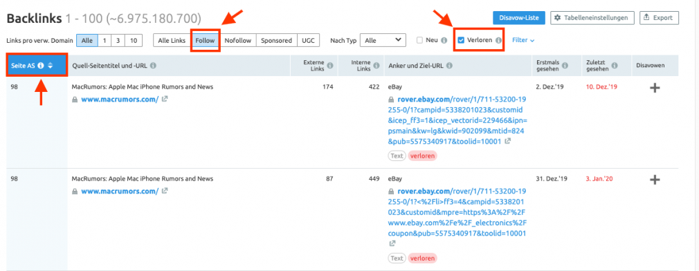 Linkbuilding: Verlorene Links