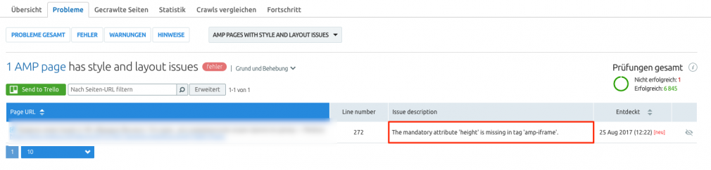 Fehler in Templating
