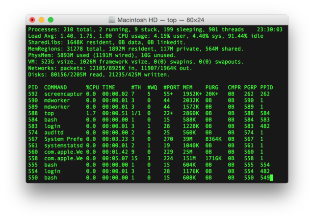 macintosh HD command menu