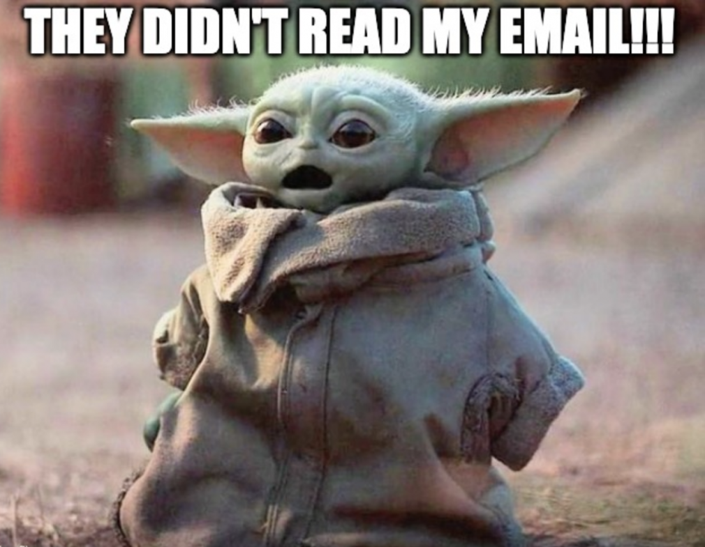Humor about cold email trash