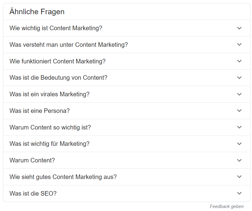 Ähnliche Fragen erweitert