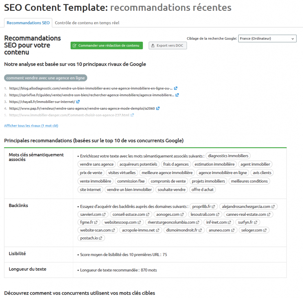 seo content template