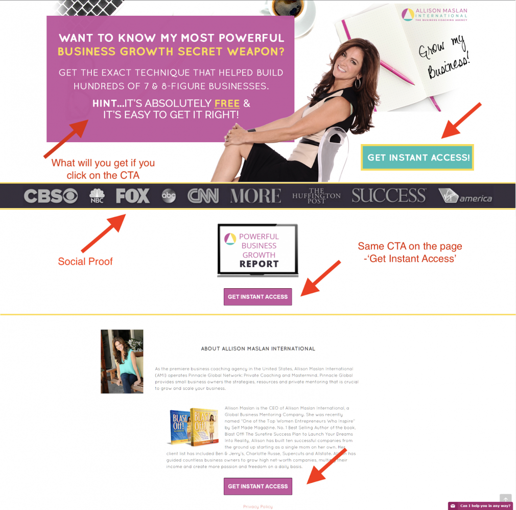 Allison Malson personal brand example