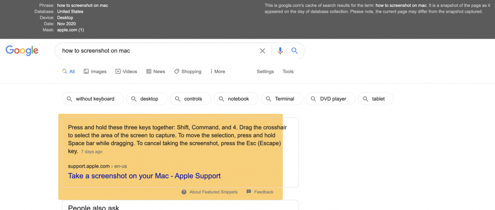 SERP screenshot