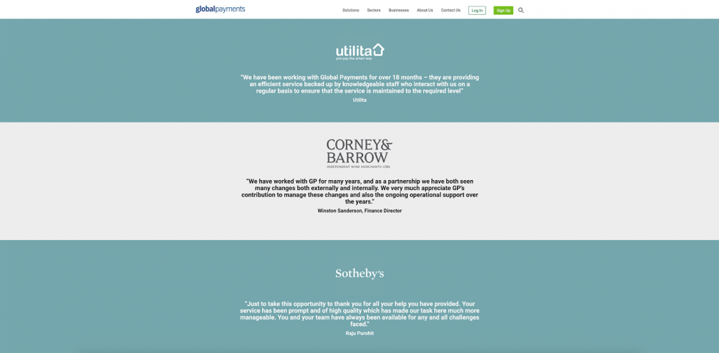Testimonials bei Global Payments