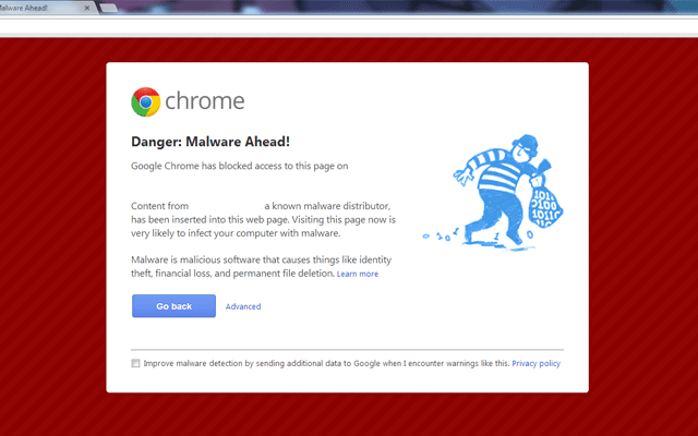 malware warning chrome
