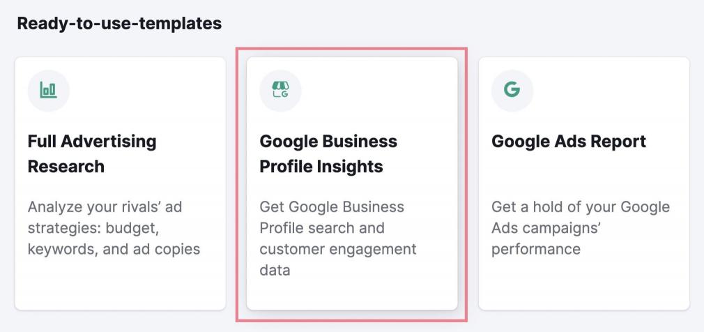 รายงานข้อมูลเชิงลึกของ Google Business Profile