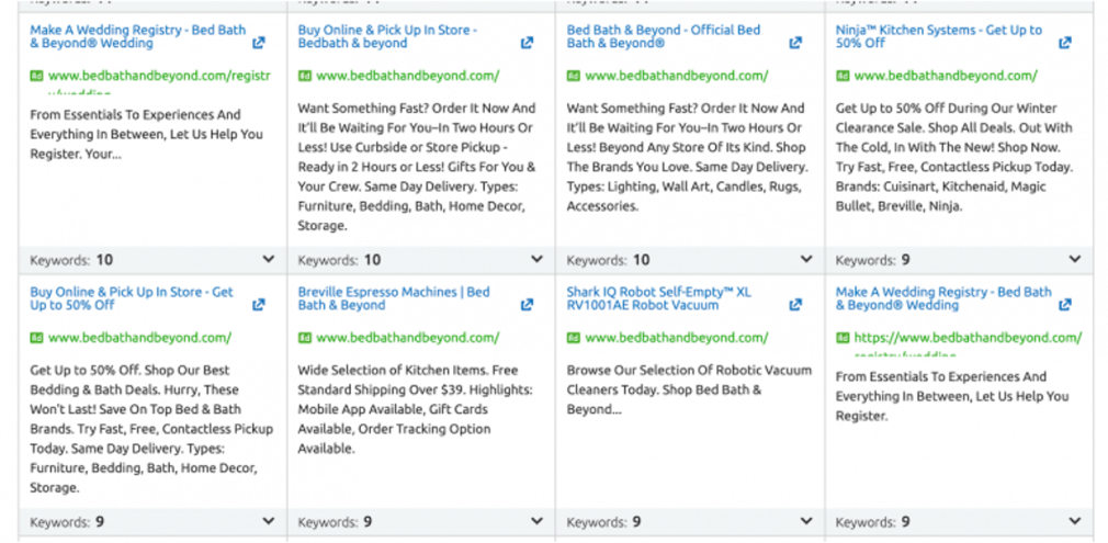 Semrush Anzeigentool: Google Ads