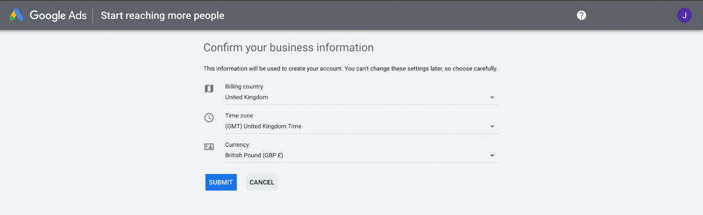 confirm business google ads