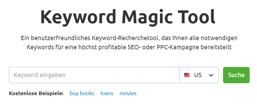 Das Keyword Magic Tool von Semrush