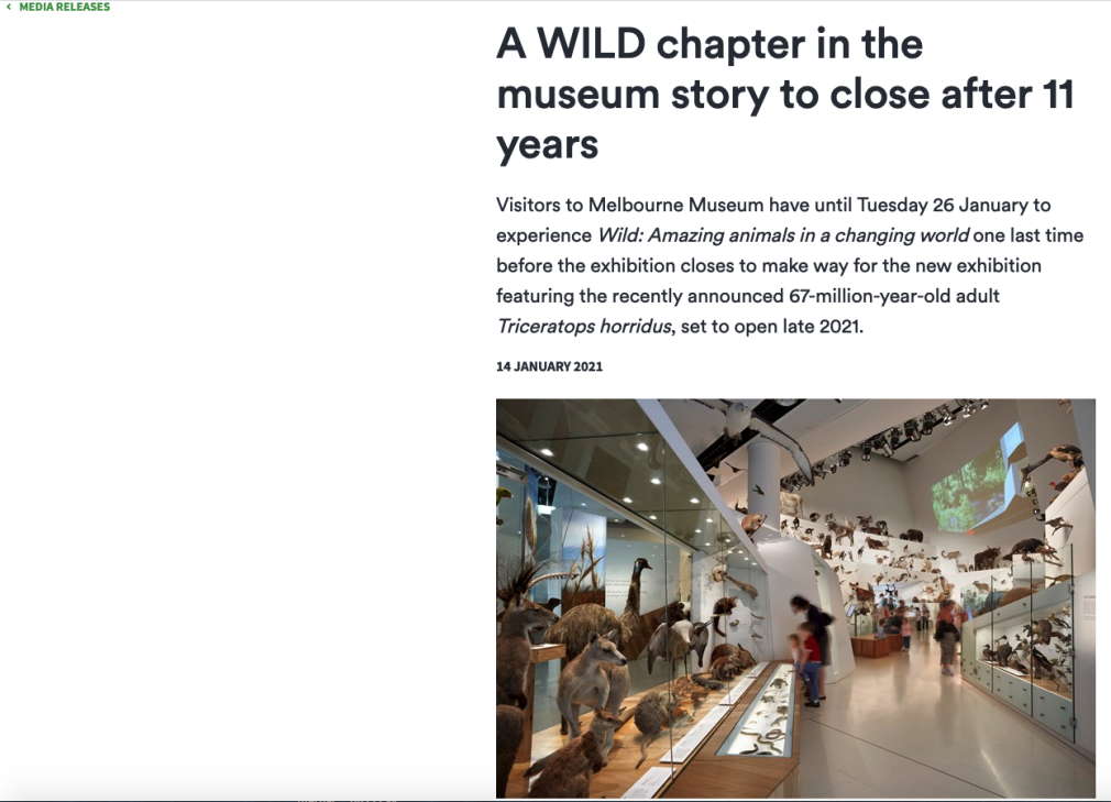 melbourne museum press release
