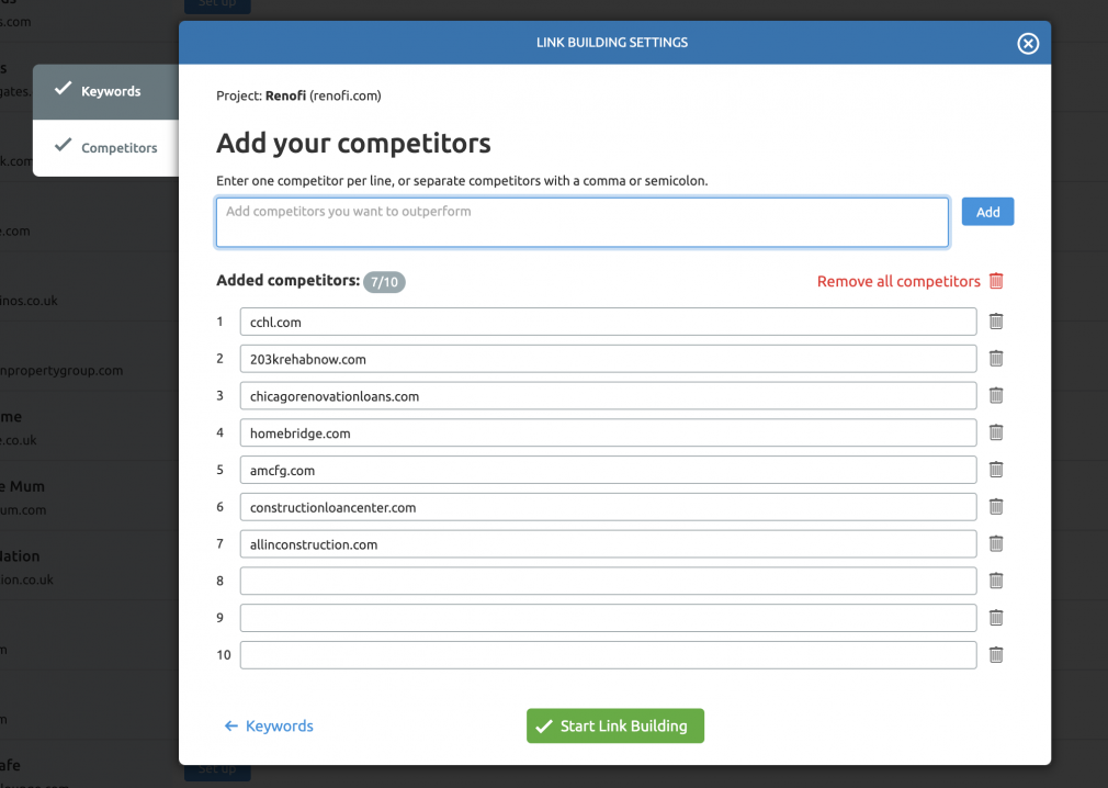 Link Building Tool Competitors