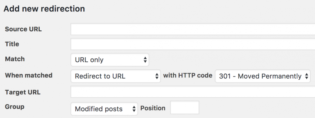 WordPress-Plugin Redirection für 301-Weiterleitungen