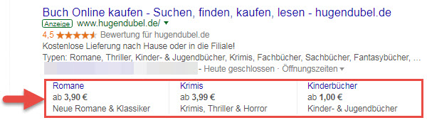 Google Ads Preiserweiterungen
