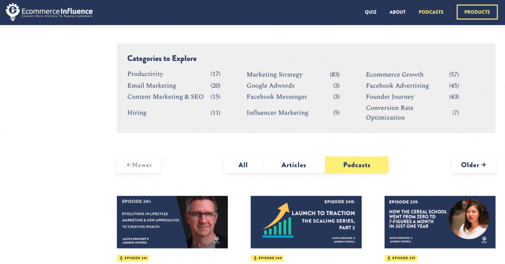 Ecommerce Influence podcast