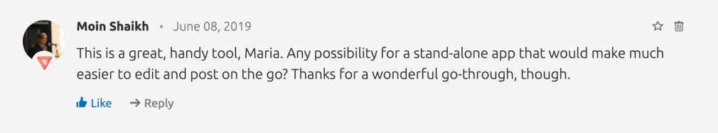 use comments to repurpose content