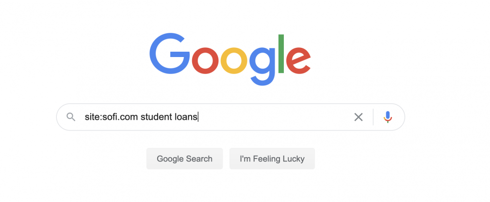 site search on Google search