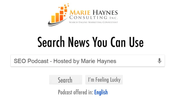Search News You Can Use SEO podcast by Marie Haynes