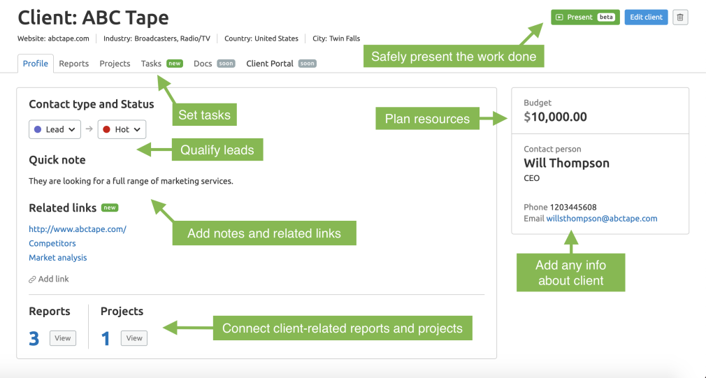 Client management for agencies with Semrush